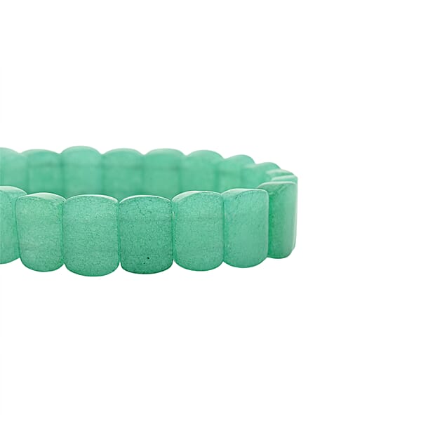 Green Aventurine 130.60 Ctw Stretch Bracelet (6.00 In)