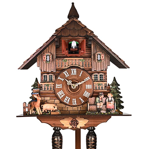 Handcrafted Cuckoo Pendulum Quartz Movement Bird Wall Clock With Sound (Battery Not Included)