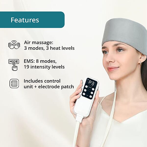 Head Air Compressure Massager With 2000mAh USB Rechargeable Battery (28.3“x4.3“)