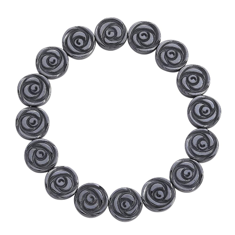 Hematite Beaded Stretch Bracelet 127.50 ctw (7.25-7.75 Inches)