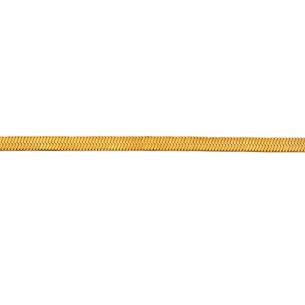 Herringbone Chain Bracelet (7.5-9.5In) In ION Plated YG And Stainless Steel