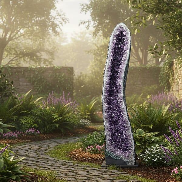Home And Office Decor Uruguayan Amethyst Geode On Wooden Base - 269 Lbs (57x11)