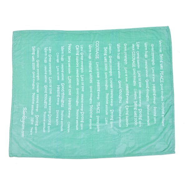 Homesmart Green Best Friend Message Printed Flannel Blanket Soft Blanket Bed Throws Cozy Blanket Throw Blanket