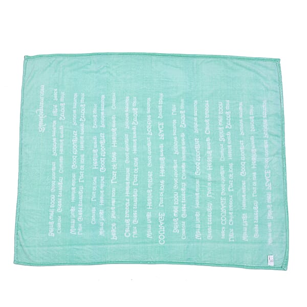 Homesmart Green Best Friend Message Printed Flannel Blanket Soft Blanket Bed Throws Cozy Blanket Throw Blanket