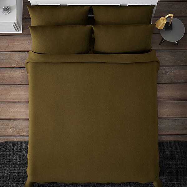 Homesmart Olive Green Solid 6pcs Microfiber Sheet Set - Queen Bed Sheets Fitted Sheet Bed Sheet Set Microfiber Sheets