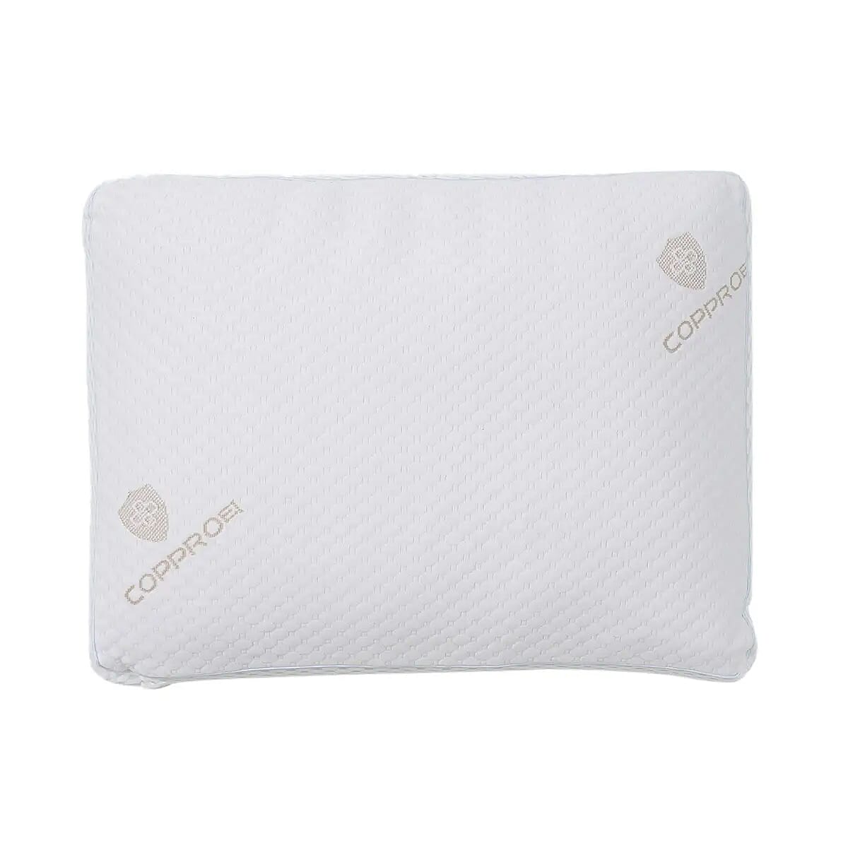 Homesmart Premium Adjustable Hypoallergenic Shredded Memory Foam CertiPUR Pillow With Copper Cover (Queen Microfiber)