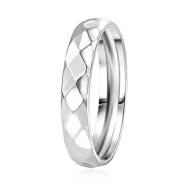 Honeycomb Band Ring In 950 Palladium 1.70 Grams