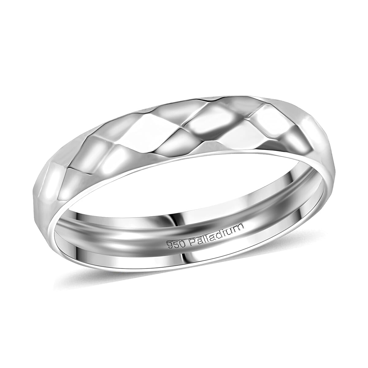 Honeycomb Band Ring in 950 Palladium 1.70 Grams