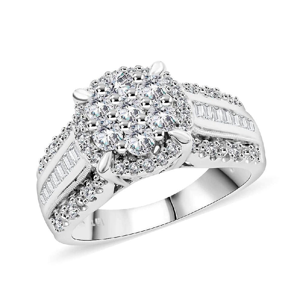 I2-I3 Diamond 1.00 ctw Ring in 10K White Gold 5.85 Grams