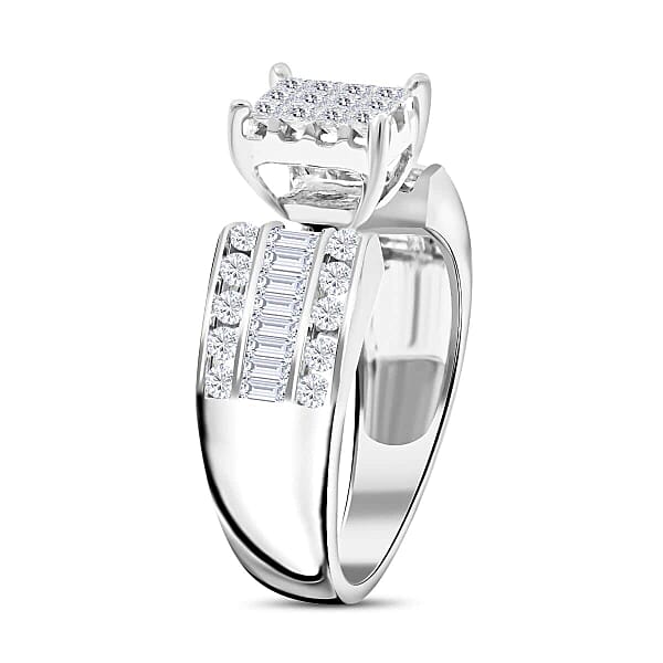I3 Diamond 1.00 Ctw Ring In 14K White Gold 5.15 Grams