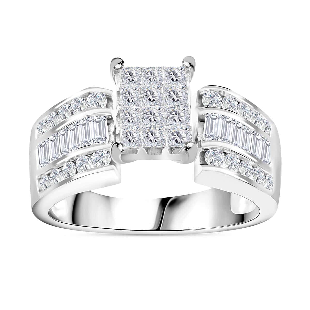 I3 Diamond 1.00 ctw Ring in 14K White Gold 5.15 Grams