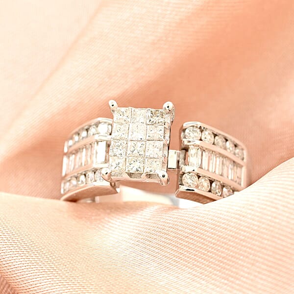 I3 Diamond 1.00 Ctw Ring In 14K White Gold 5.15 Grams