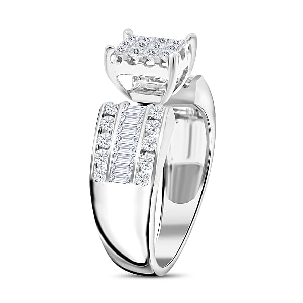 I3 Diamond 1.00 Ctw Ring In 14K White Gold 5.15 Grams