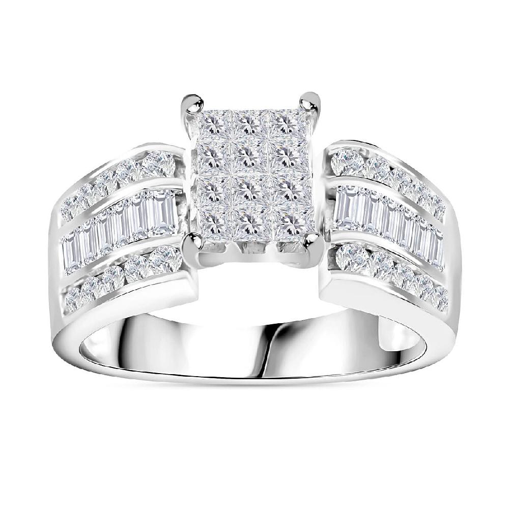 I3 Diamond 1.00 ctw Ring in 14K White Gold 5.15 Grams