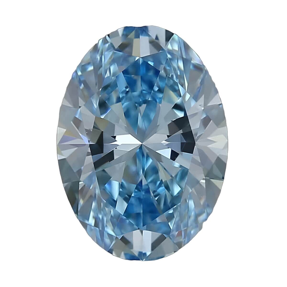 IGI Certified Luxuriant Lab Grown Blue Diamond (VS2) (Ovl Mix Mix) 2.00 ctw
