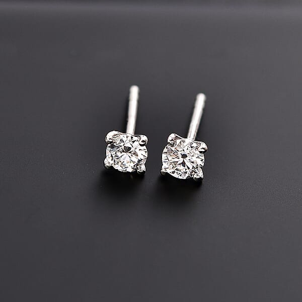 IGI Certified Luxuriant Lab Grown Diamond E-F VS 1.00 Ctw Stud Earrings In Platinum Over Sterling Silver