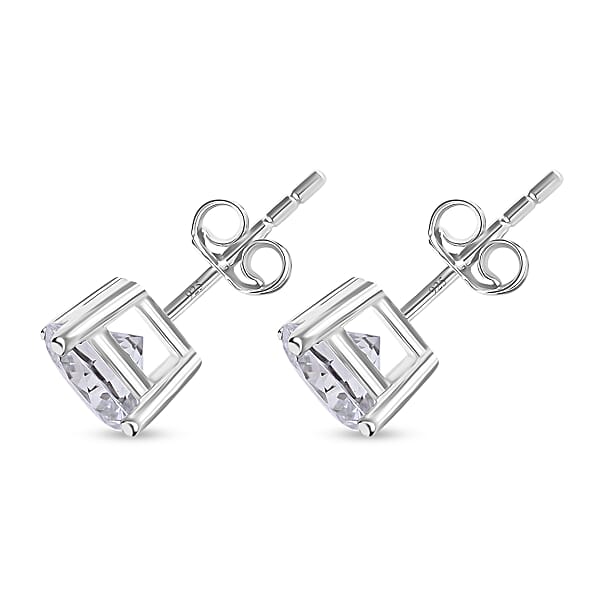 IGI Certified Luxuriant Lab Grown Diamond E-F VS 1.00 Ctw Stud Earrings In Platinum Over Sterling Silver