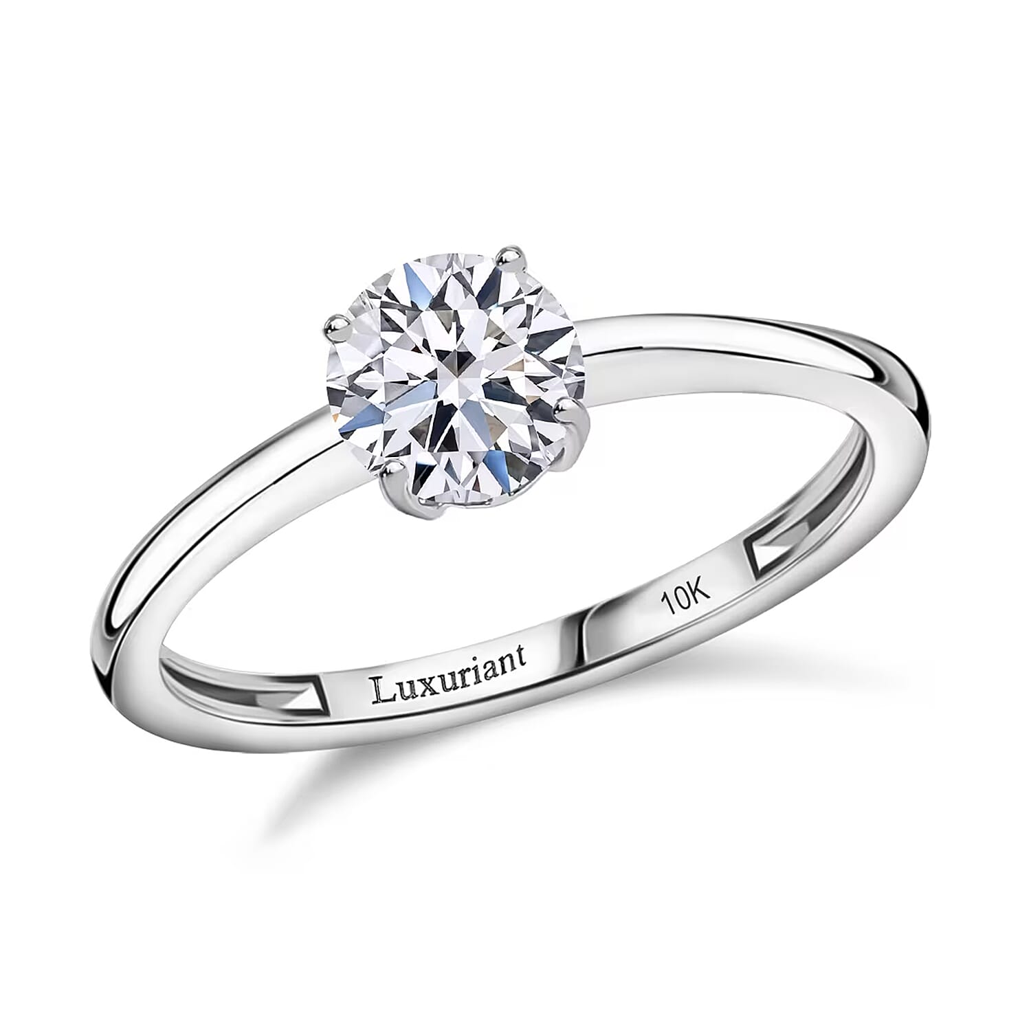 IGI Certified Luxuriant Lab Grown Diamond E-F VS 1.00 ctw Solitaire Ring in 10K White Gold (Del. in 10-15 Days)