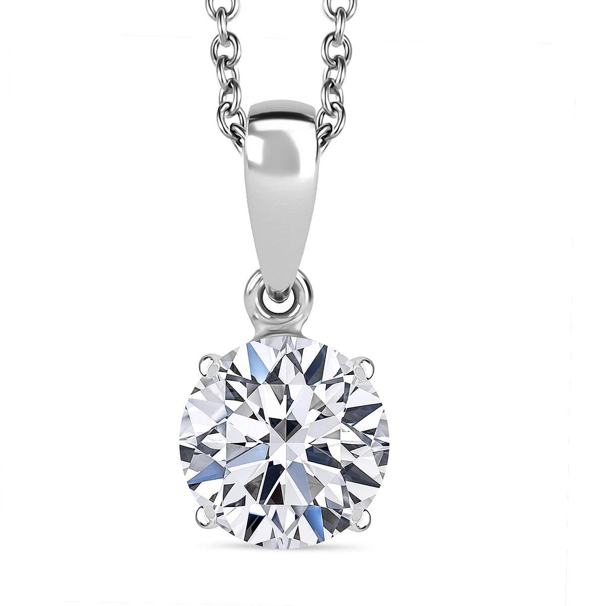 IGI Certified Luxuriant Lab Grown Diamond E-F VS 1.50 ctw Pendant Necklace in 950 Platinum 20 Inches
