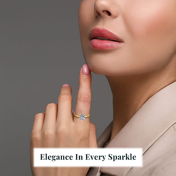 IGI Certified Luxuriant Lab Grown Diamond E-F VS 2.00 Ctw Solitaire Ring In 14K Yellow Gold (Del. In 8-10 Days)