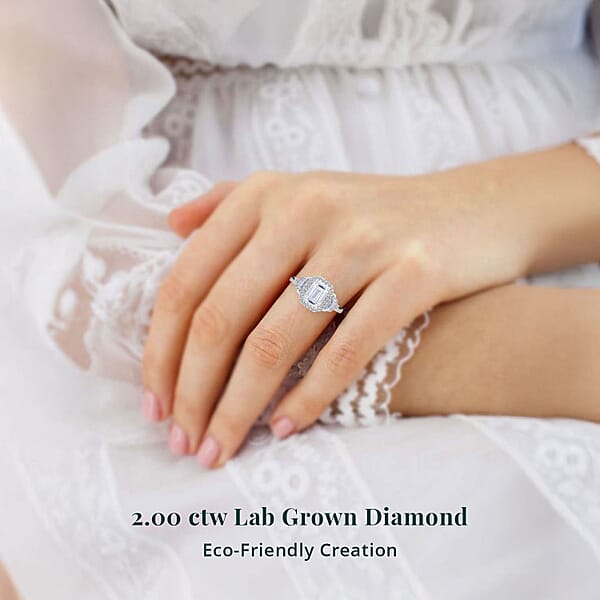 IGI Certified Luxuriant Lab Grown Diamond E-F VS 2.00 Ctw Ring In 950 Platinum 5.75 Grams