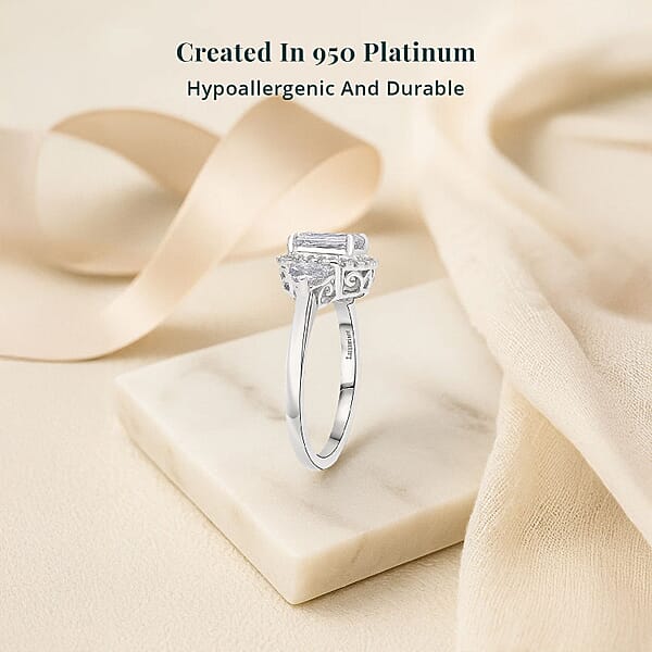 IGI Certified Luxuriant Lab Grown Diamond E-F VS 2.00 Ctw Ring In 950 Platinum 5.75 Grams