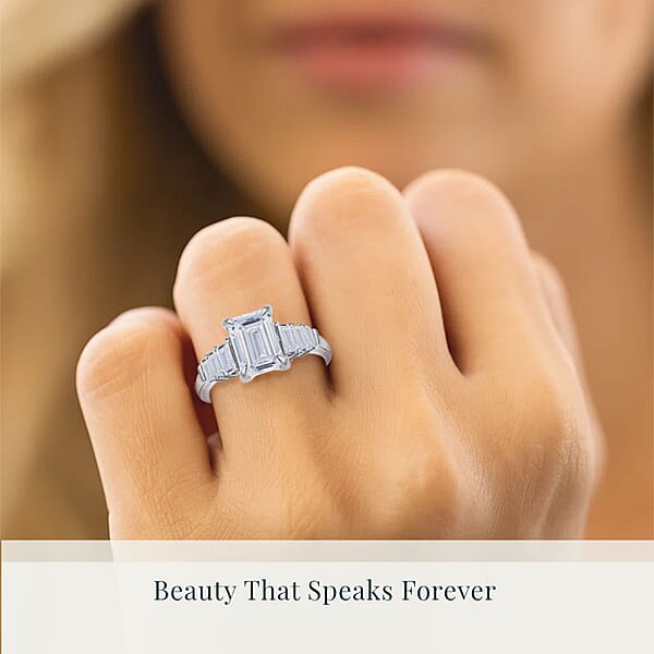 IGI Certified Luxuriant Lab Grown Diamond E-F VS 2.50 Ctw Art Deco Ring In 950 Platinum 4.25 Grams
