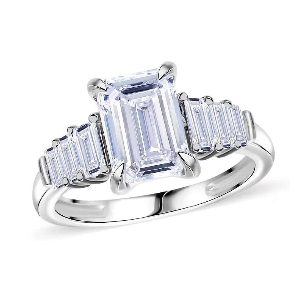 IGI Certified Luxuriant Lab Grown Diamond E-F VS 2.50 ctw Art Deco Ring in 950 Platinum 4.25 Grams
