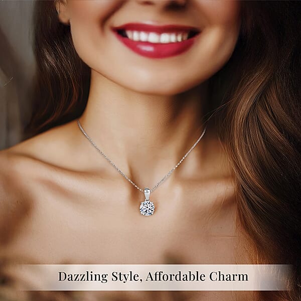 IGI Certified Luxuriant Lab Grown Diamond E-F VS 2.00 Ctw Pendant Necklace In 950 Platinum 20 Inches (Del. In 8-10 Days)