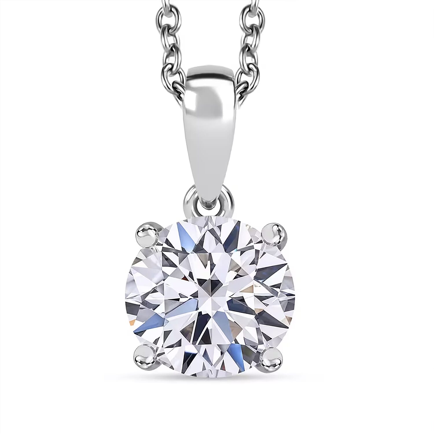 IGI Certified Luxuriant Lab Grown Diamond E-F VS 2.00 ctw Pendant Necklace in 950 Platinum 20 Inches (Del. In 8-10 Days)
