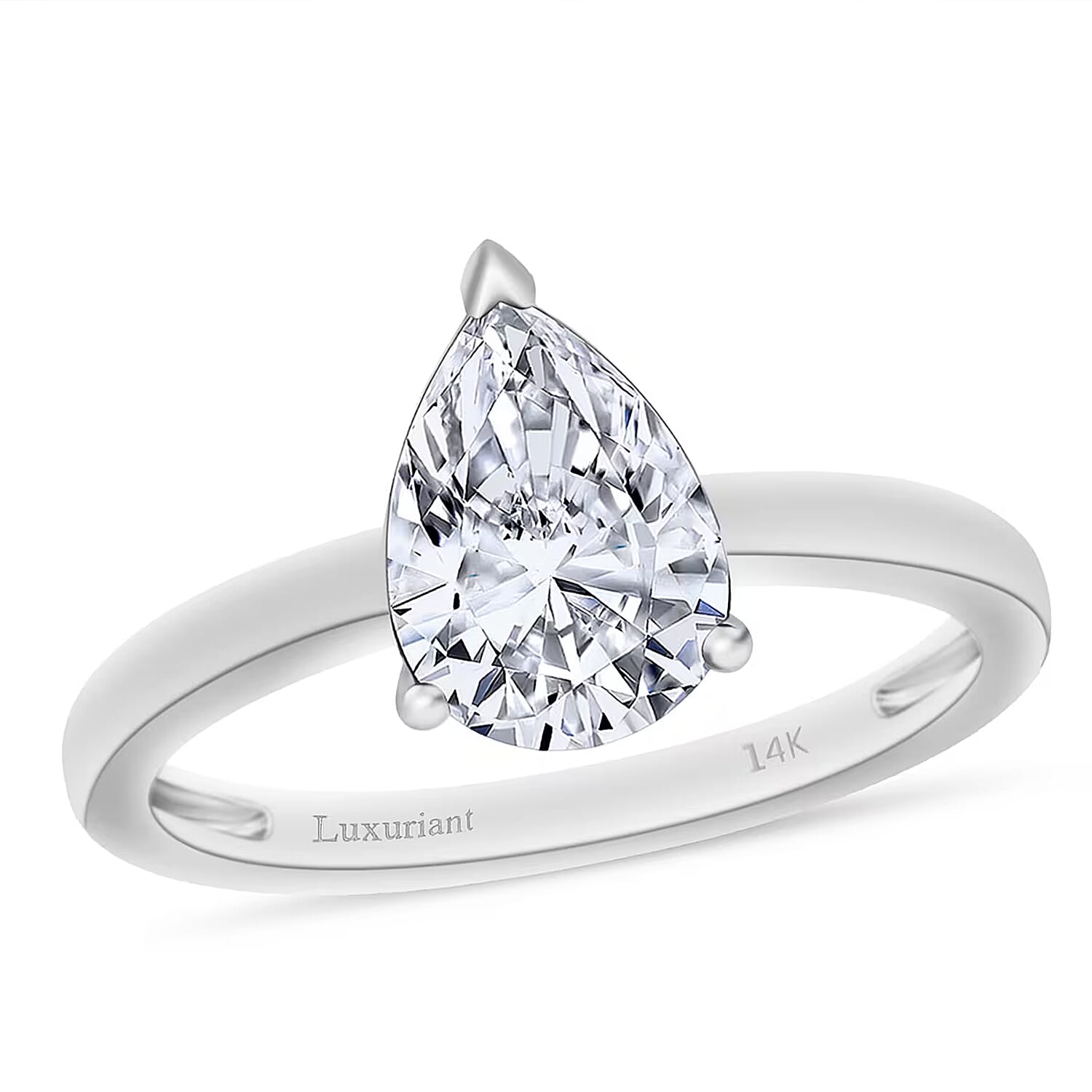 IGI Certified Luxuriant Lab Grown Diamond E-F VS 2.00 ctw Ring in 14K White Gold (Del. in 10-12 Days)