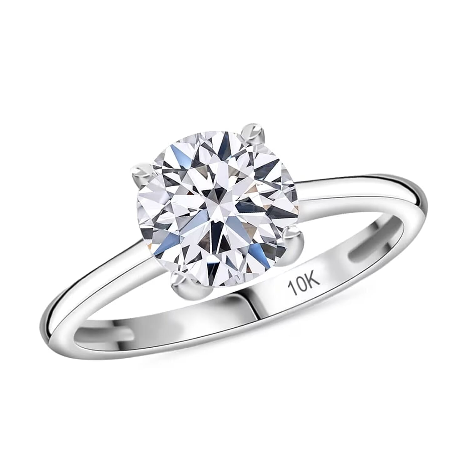 IGI Certified Luxuriant Lab Grown Diamond E-F VS 3.00 ctw Solitaire Ring in 10K White Gold (Del. in 10-12 Days)