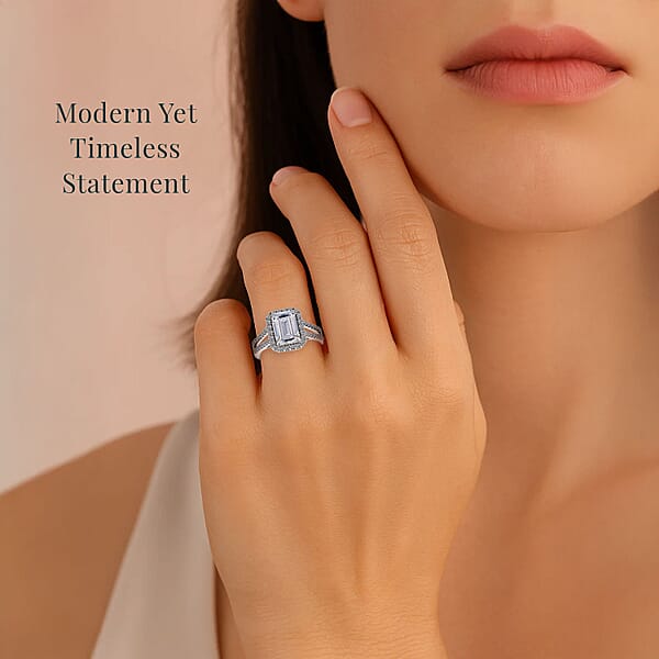 IGI Certified Luxuriant Lab Grown Diamond E-F VS 3.33 Ctw Celestial Gate Ring In 950 Platinum
