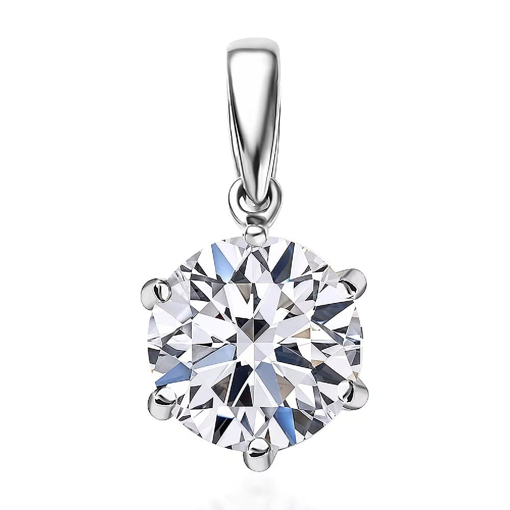 IGI Certified Luxuriant Lab Grown Diamond E-F VS 3.00 ctw Solitaire Pendant without Chain in 950 Palladium (Del. in 12-15 Days)