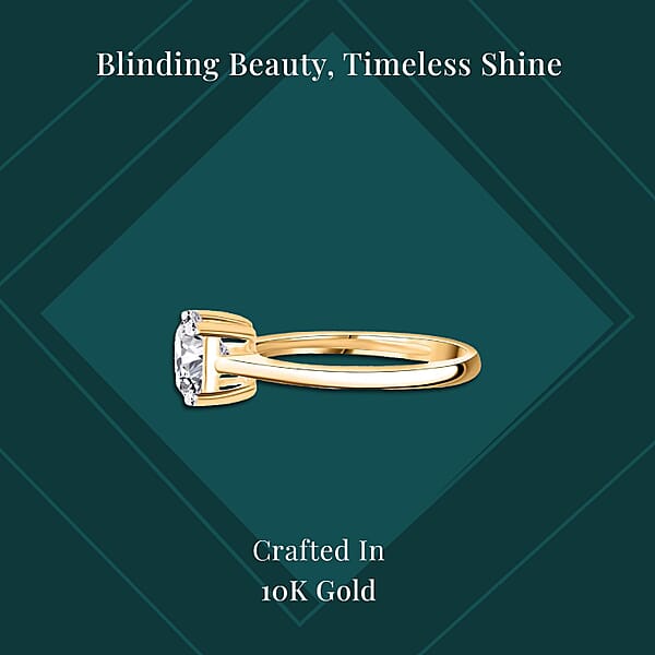 IGI Certified Luxuriant Lab Grown Diamond E-F VS 3.00 Ctw Solitaire Ring In 10K Yellow Gold (Del. In 10-15 Days)