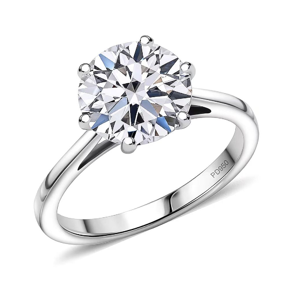 IGI Certified Luxuriant Lab Grown Diamond E-F VS 3.00 ctw Solitaire Ring in 950 Palladium (Del. in 12-15 Days)
