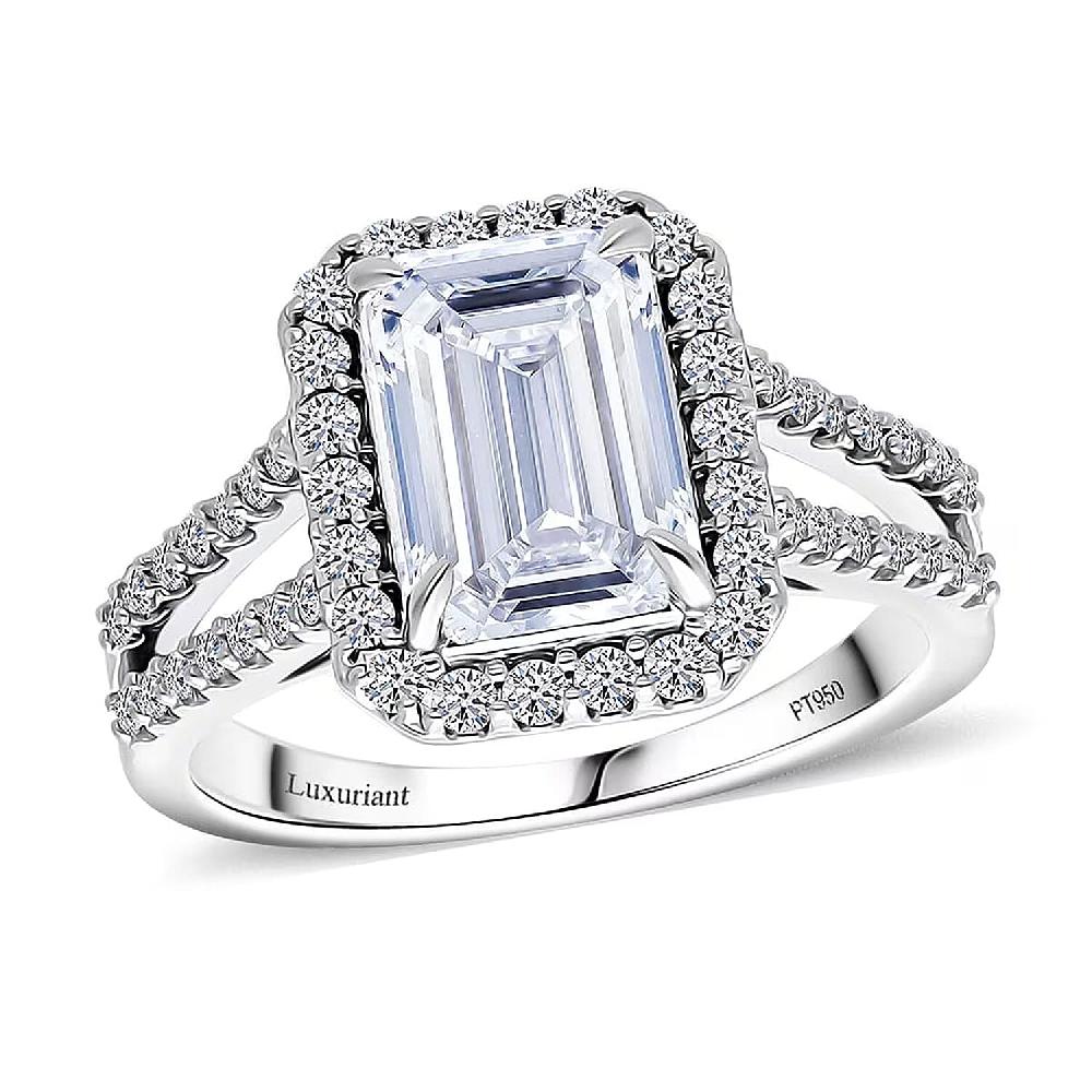 IGI Certified Luxuriant Lab Grown Diamond E-F VS 3.33 ctw Celestial Gate Ring in 950 Platinum