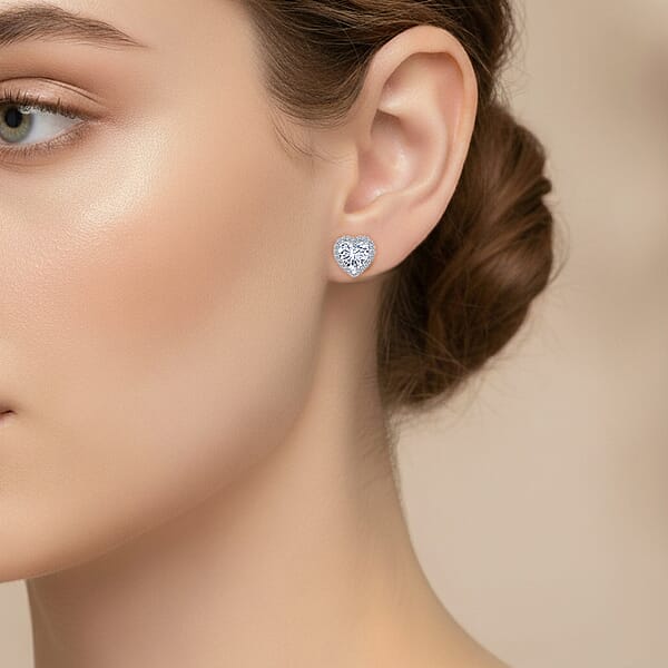 IGI Certified Luxuriant Lab Grown Diamond E-F VS 5.50 Ctw The Heart's Aura Earrings In 950 Platinum