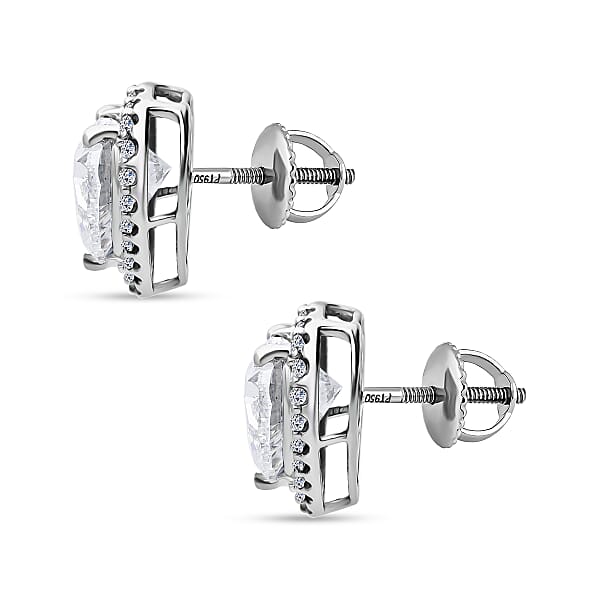 IGI Certified Luxuriant Lab Grown Diamond E-F VS 5.50 Ctw The Heart's Aura Earrings In 950 Platinum