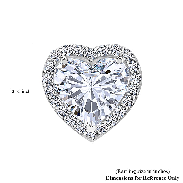 IGI Certified Luxuriant Lab Grown Diamond E-F VS 5.50 Ctw The Heart's Aura Earrings In 950 Platinum