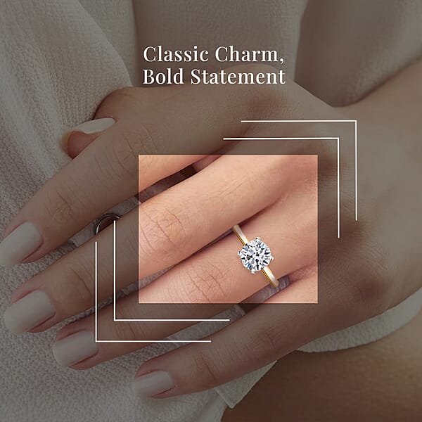IGI Certified Luxuriant Lab Grown Diamond (E-F VS) Solitaire Ring In 14K Yellow Gold 1.00 Ctw