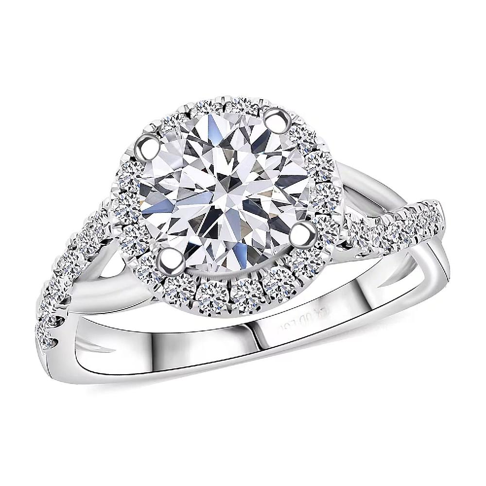 IGI Certified Luxuriant Lab Grown Diamond G VS 2.50 ctw Ring in 14K White Gold