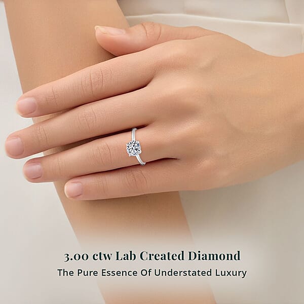 IGI Certified Luxuriant Lab Grown Diamond G VS 3.00 Ctw Ring In 950 Platinum