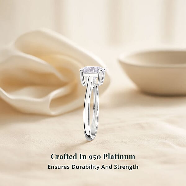 IGI Certified Luxuriant Lab Grown Diamond G VS 3.00 Ctw Ring In 950 Platinum