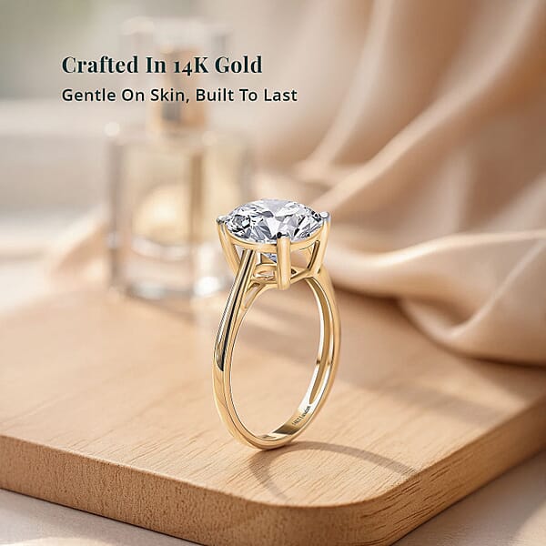 IGI Certified Luxuriant Lab Grown Diamond G VS 3.00 Ctw Ring In 14K Yellow Gold (Del. In 12-15 Days)