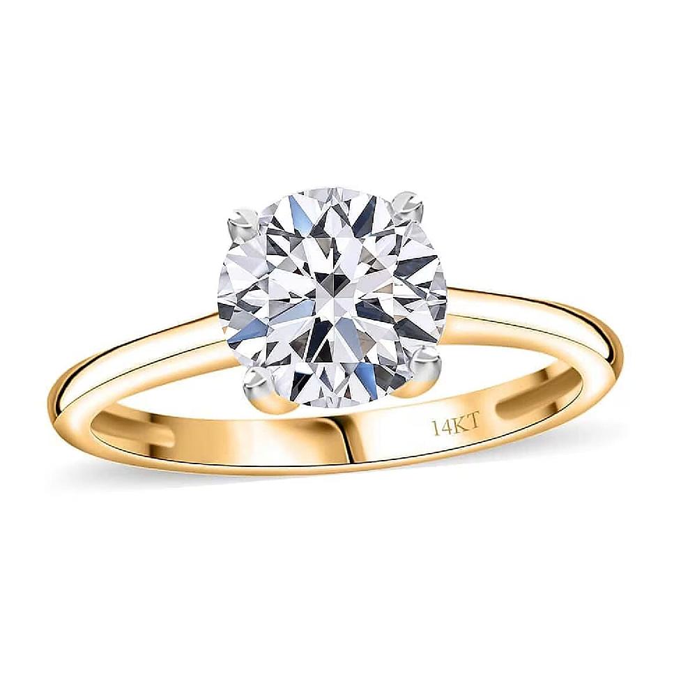 IGI Certified Luxuriant Lab Grown Diamond G VS 3.00 ctw Ring in 14K Yellow Gold (Del. in 12-15 Days)