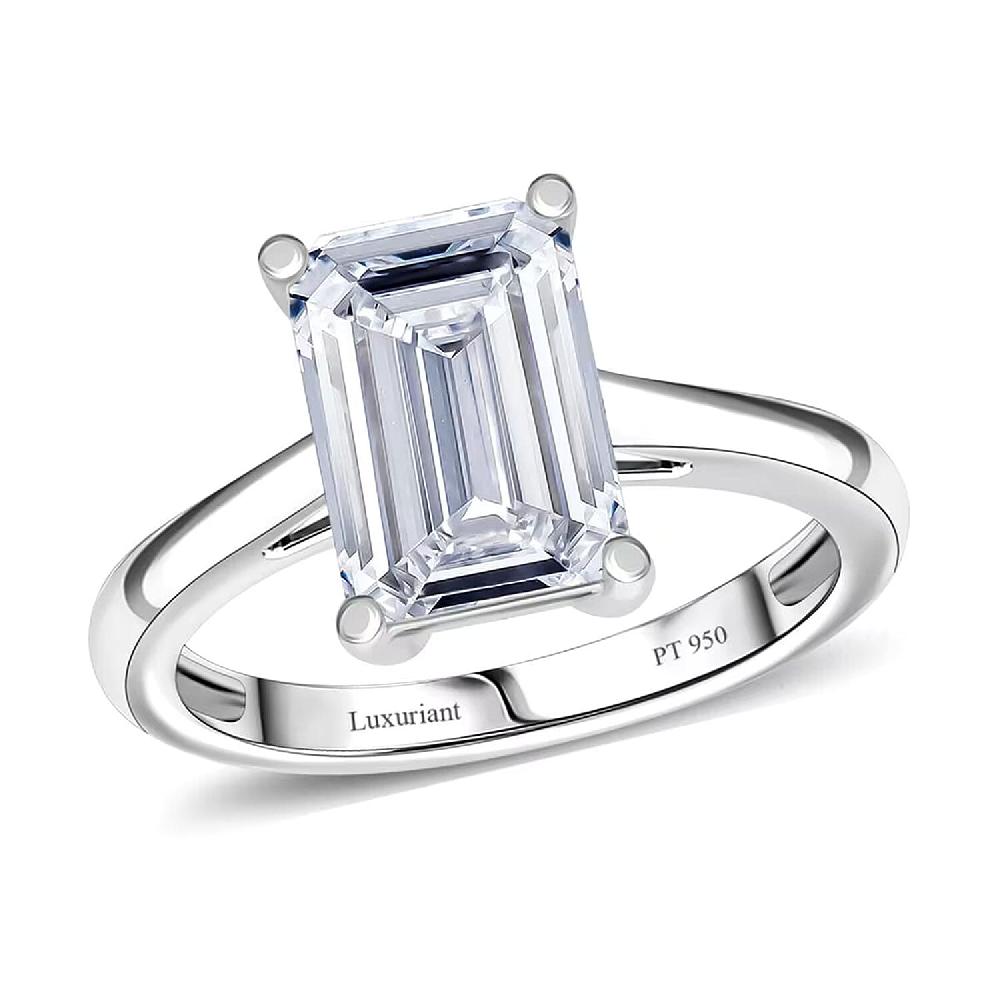 IGI Certified Luxuriant Lab Grown Diamond G VS2 5.00 ctw Ring in 950 Platinum (Size 8.0) 4.80 Grams