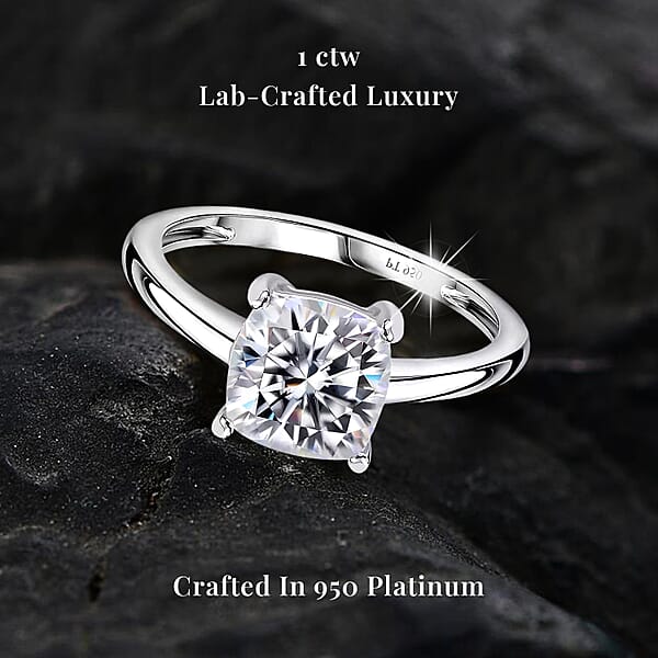IGI Certified Luxuriant Lab Grown Diamond GH VS 1.00 Ctw Ring In 950 Platinum