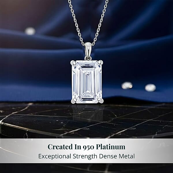 IGI Certified Luxuriant Lab Grown Diamond Pendant Necklace In 950 Platinum 10.10 Ctw (20 Inches) (G VS)