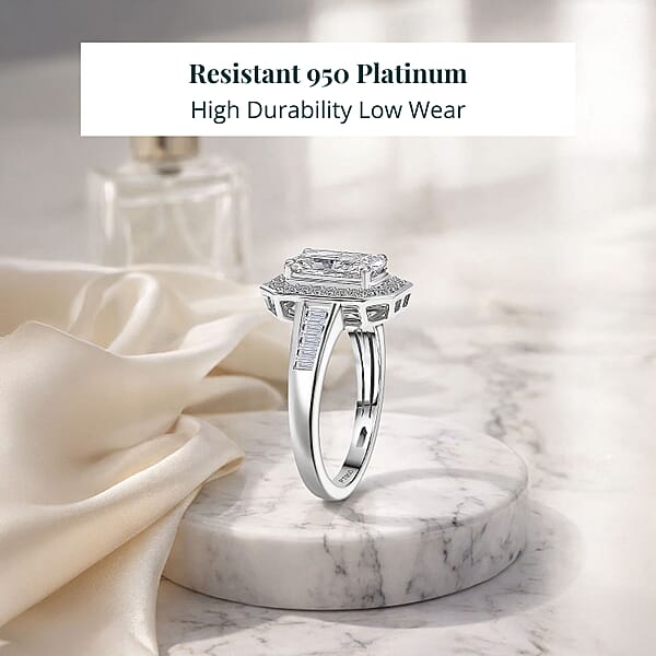 IGI Certified Luxuriant Lab Grown Diamond Ring In 950 Platinum 2.50 Ctw